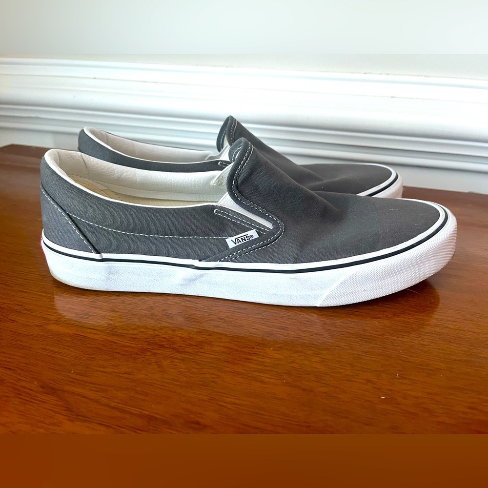 Vans Slip On Gray Shoes Men 11.5 Women 13